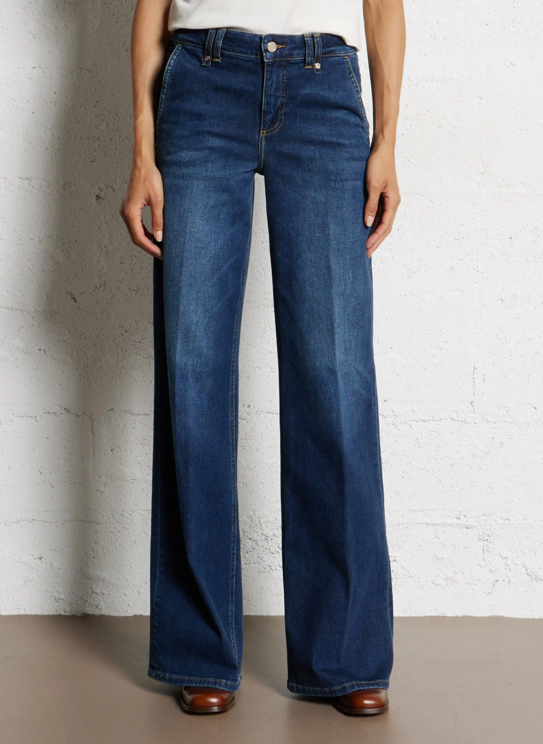 Charlotte - Flared Jeans aus Baumwolle Blau