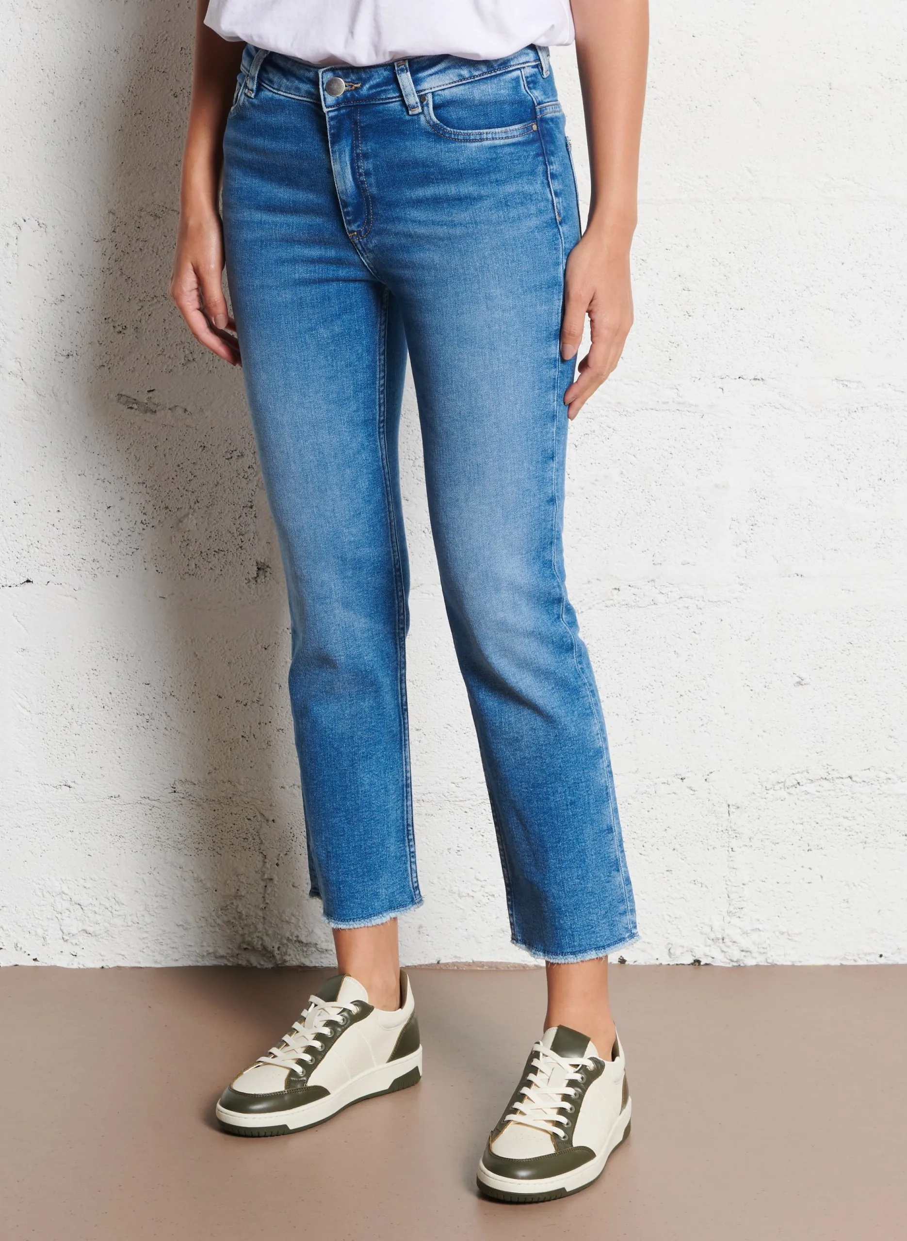 Gerade geschnittene Jeans aus Baumwoll-Mix Blau PATIENCE