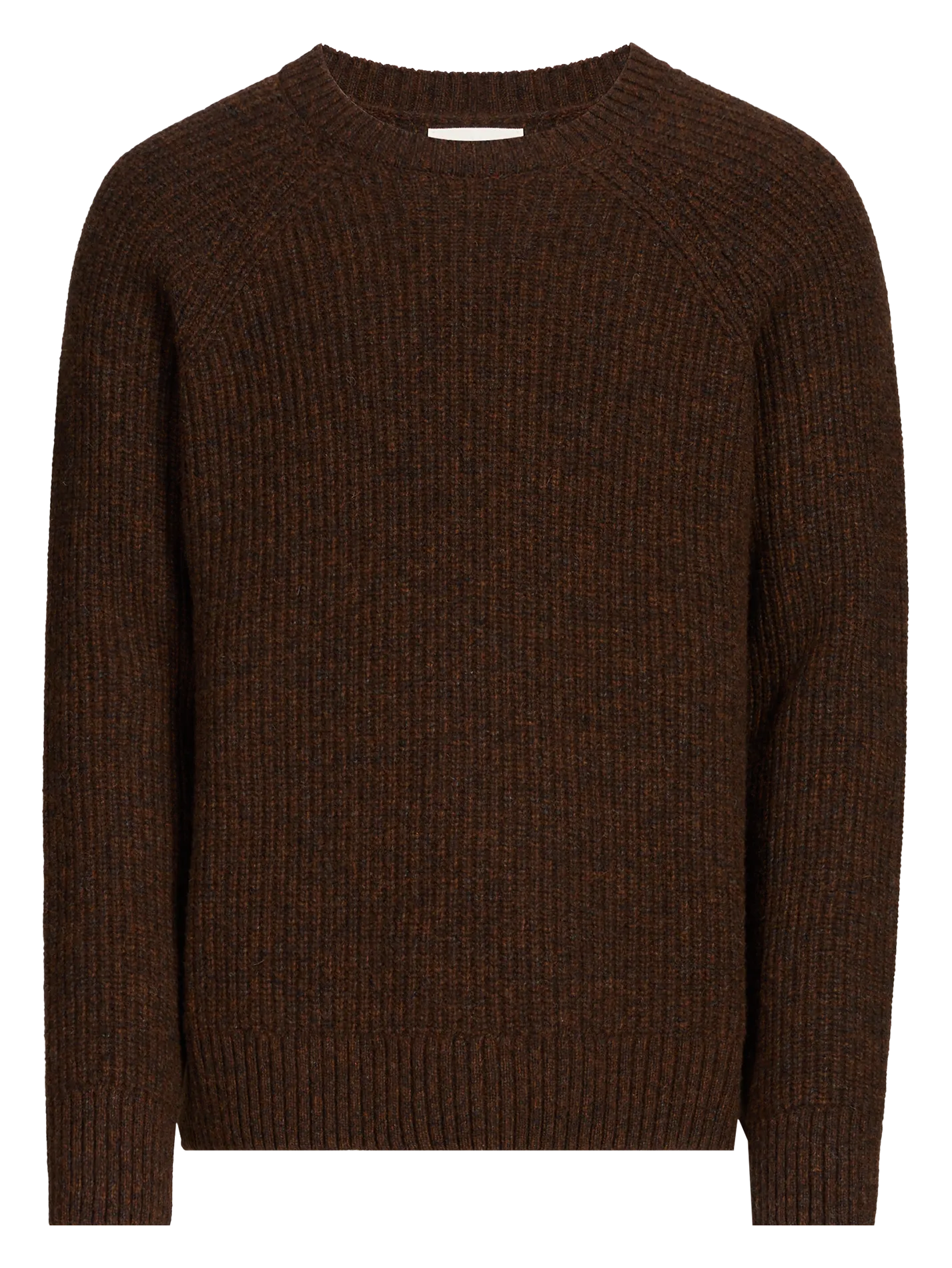 Weit geschnittener Rundhalspullover aus Wollmix Braun GARSEN