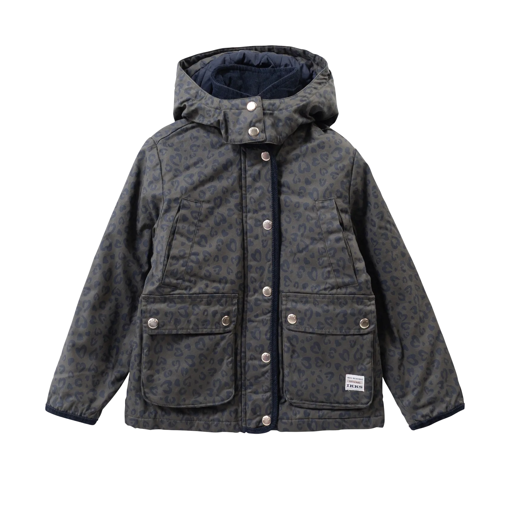 Gerader Blouson mit klassischem Kragen aus Baumwolle Braun