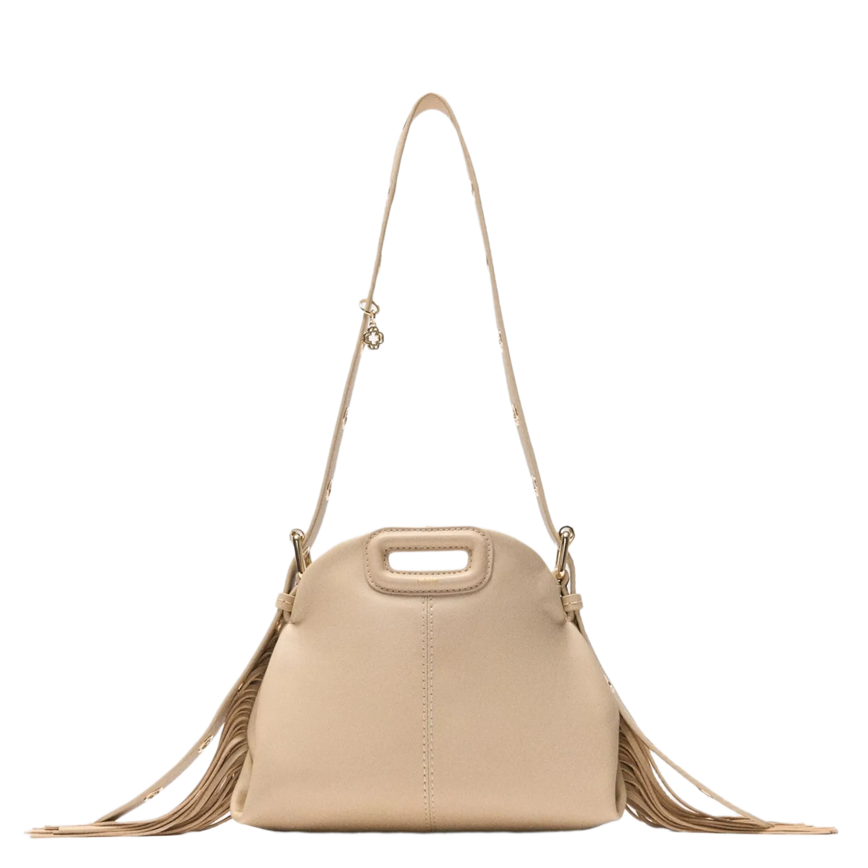 Umhängetasche aus Glattleder Beige MISS M MINI