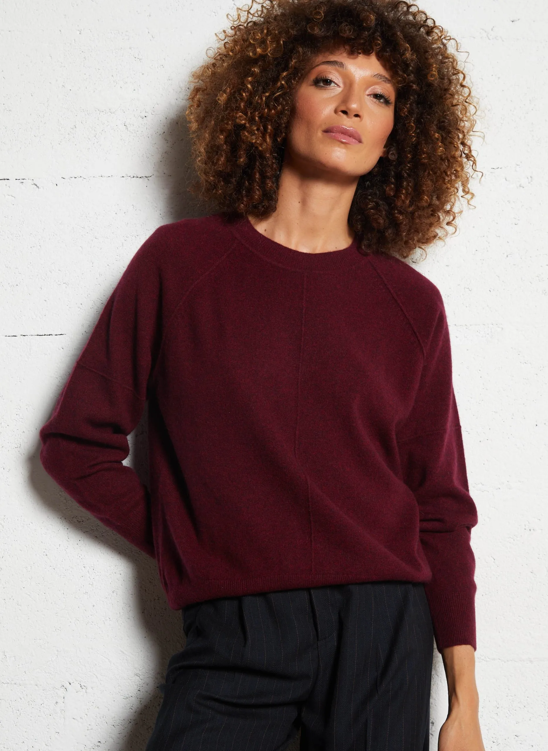 Ciel - Kaschmirpullover mit Rundhalsausschnitt Rot ARY