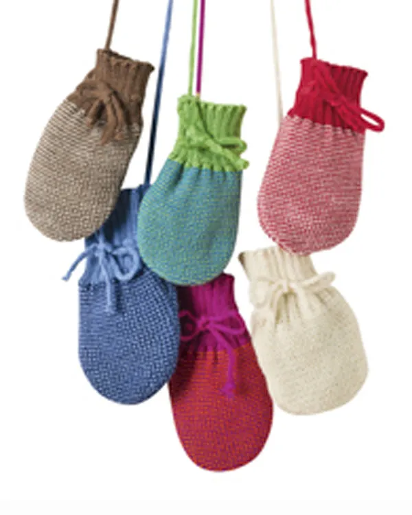Disana Baby Strick-Handschuhe Melange kbT Merinowolle