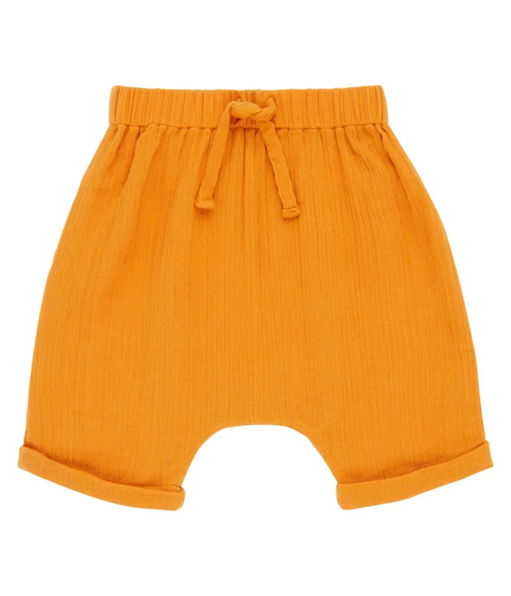 Musselin-Shorts, Biobaumwolle, GOTS-zertifiziert, orange