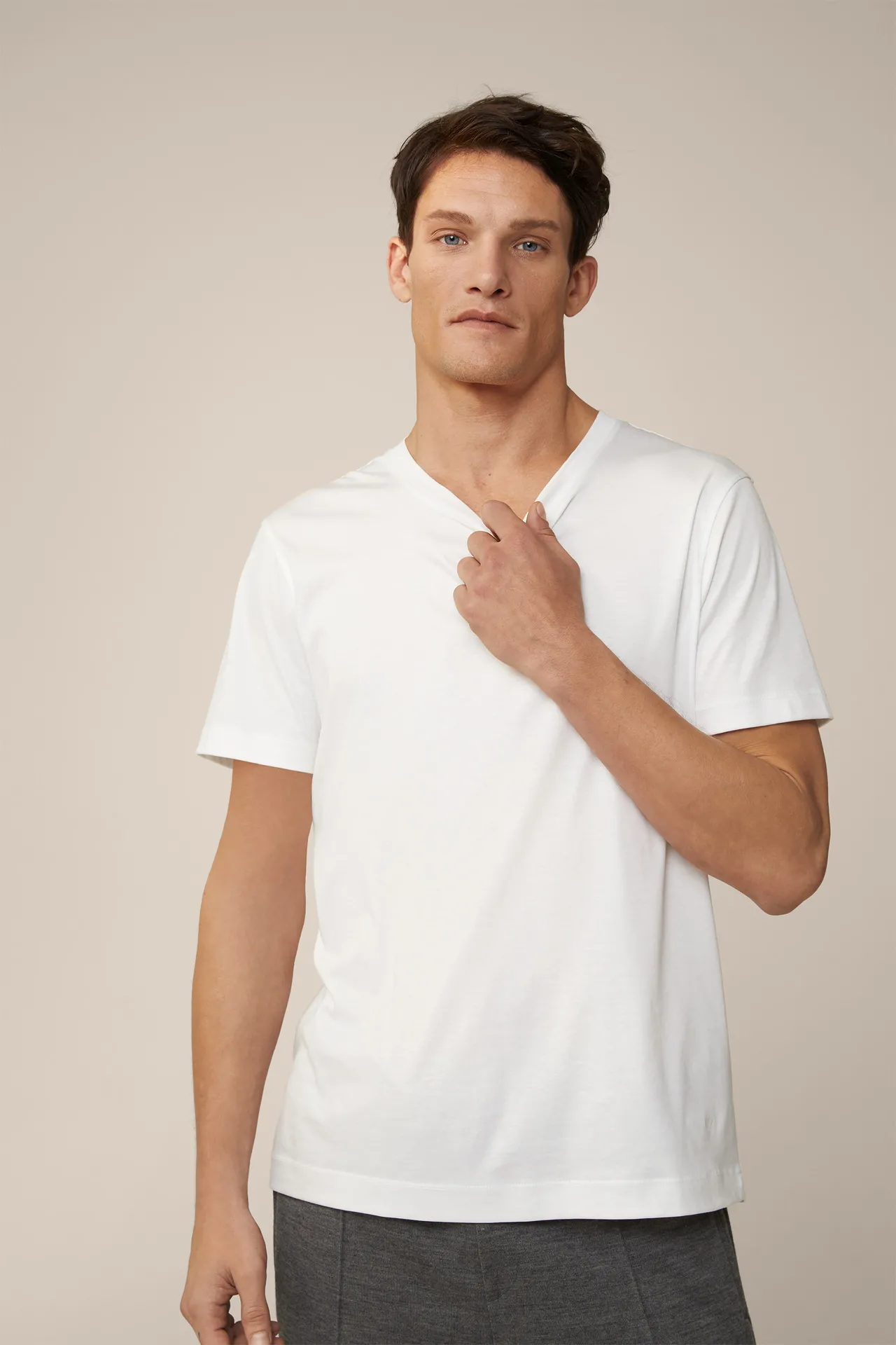 Baumwoll-T-Shirt Gabriello in Weiß