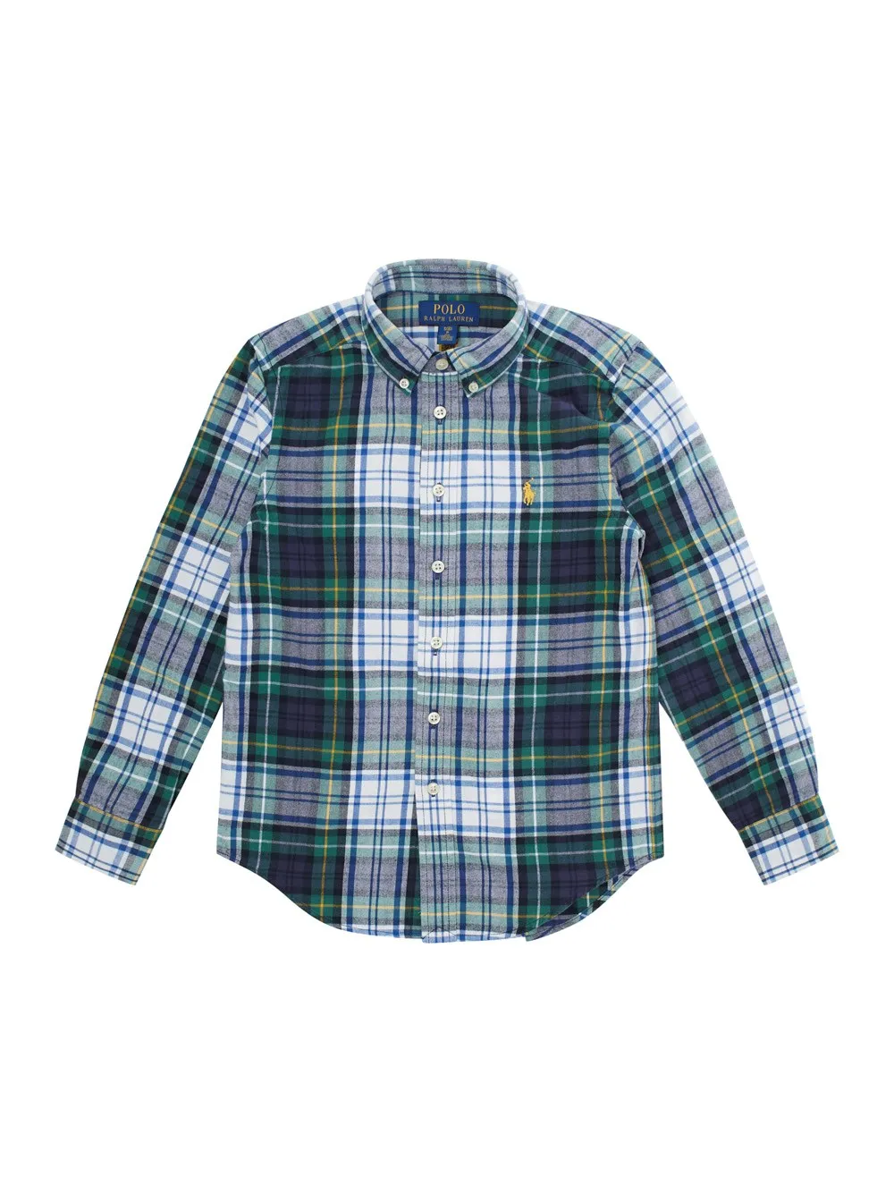 Mehrfarbiges Hemd mit Pony-Detail vorne und All-Over-Karomuster aus Baumwolle Jungen