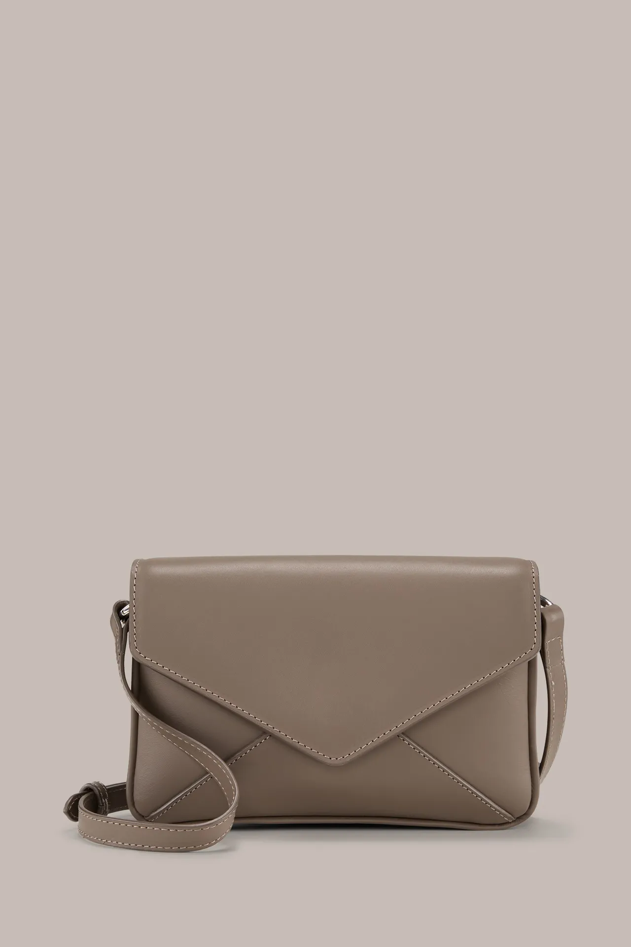 Envelope-Bag aus Nappaleder in Dunkelgrau