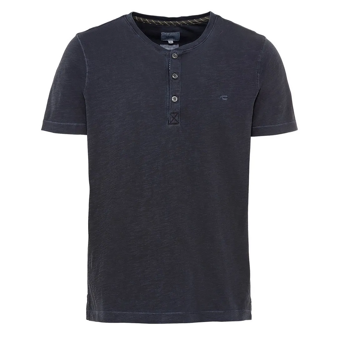 Camel active Herren Henley T-Shirt Shirt kurzarm Knopfleiste marine blau 9T04409474 47