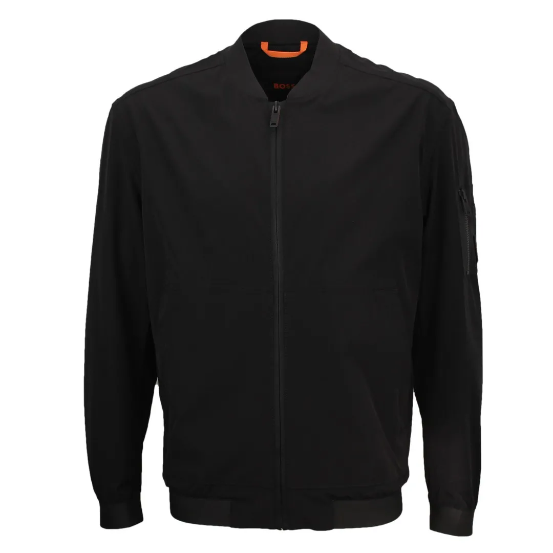 BOSS Herren Bomberjacke Sommerjacke Oneth schwarz 50537058 001 black