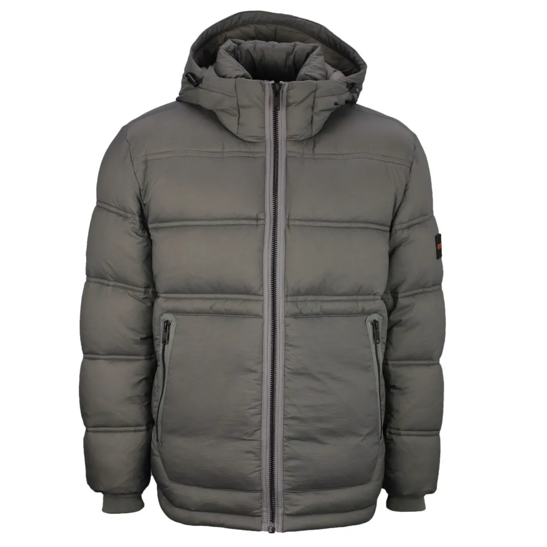 BOSS Herren Steppjacke Parka Okobra grau 50535994 076 open grey