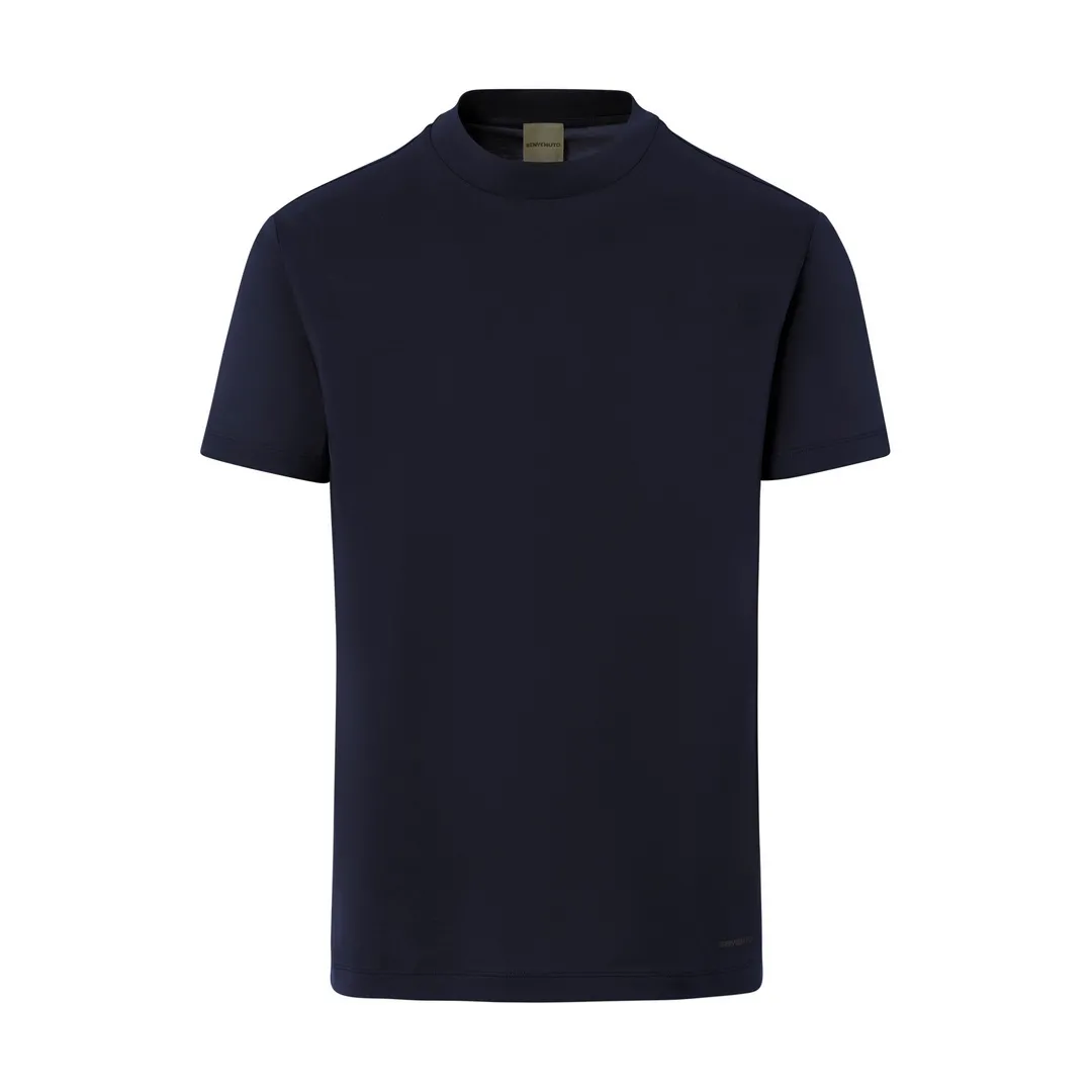 Benvenuto Herren Basic T-Shirt Adelmo dunkelblau uni 3619 22005 1254