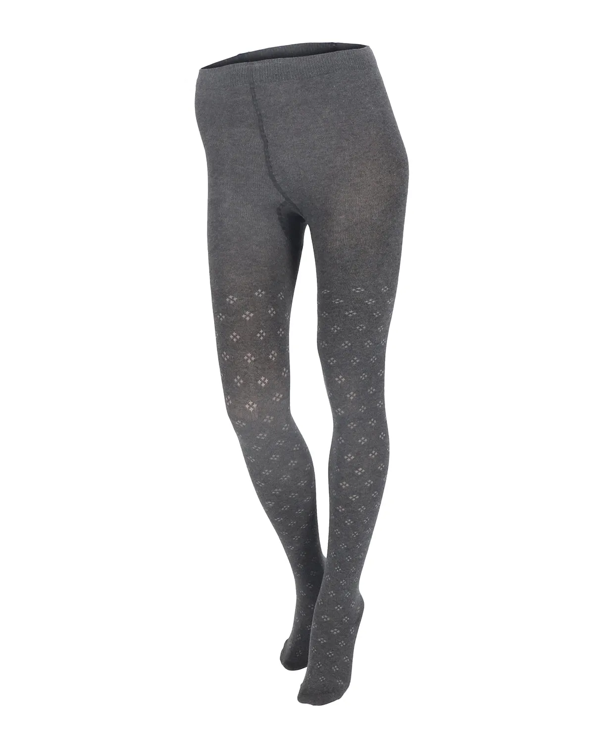 Damen Strumpfhose Rhombenmuster Bio Baumwolle