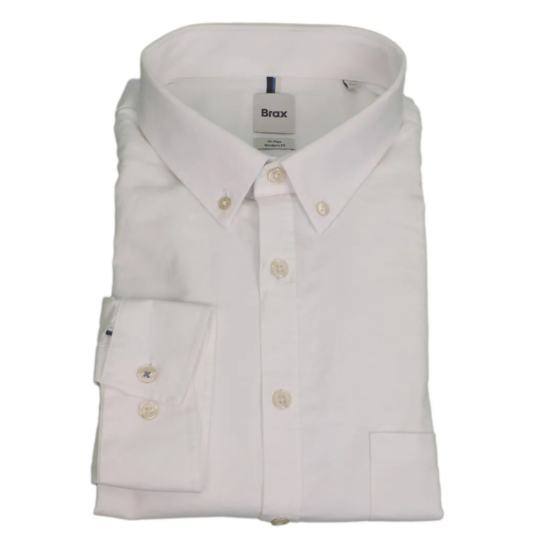 Brax Herren Hemd langarm Modern Fit Style Daniel U weiß 463308 74412700 99 white