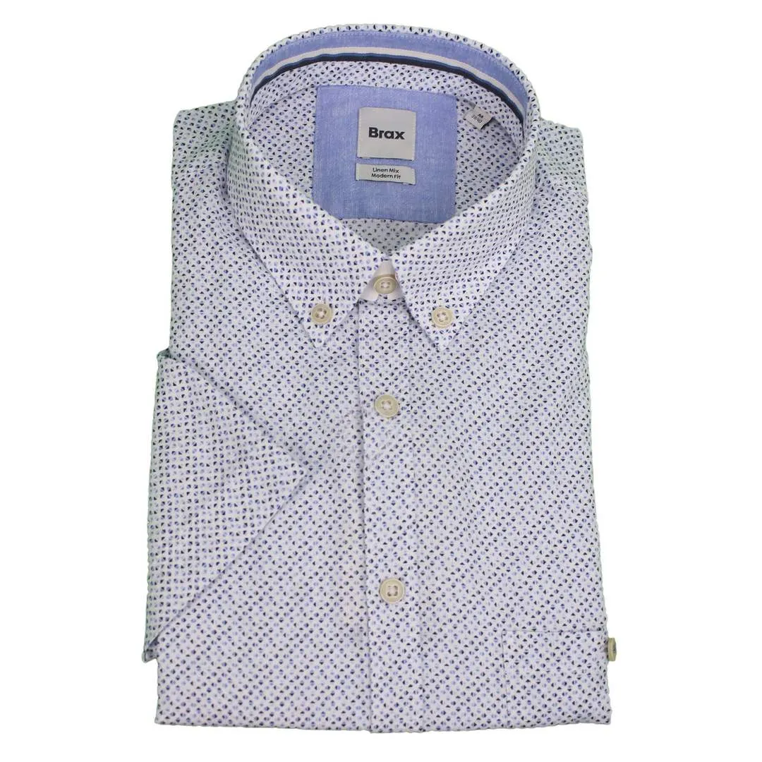 Brax Herren Hemd Modern Fit Style Dan P blau minimal 464878 74414500 29 sky