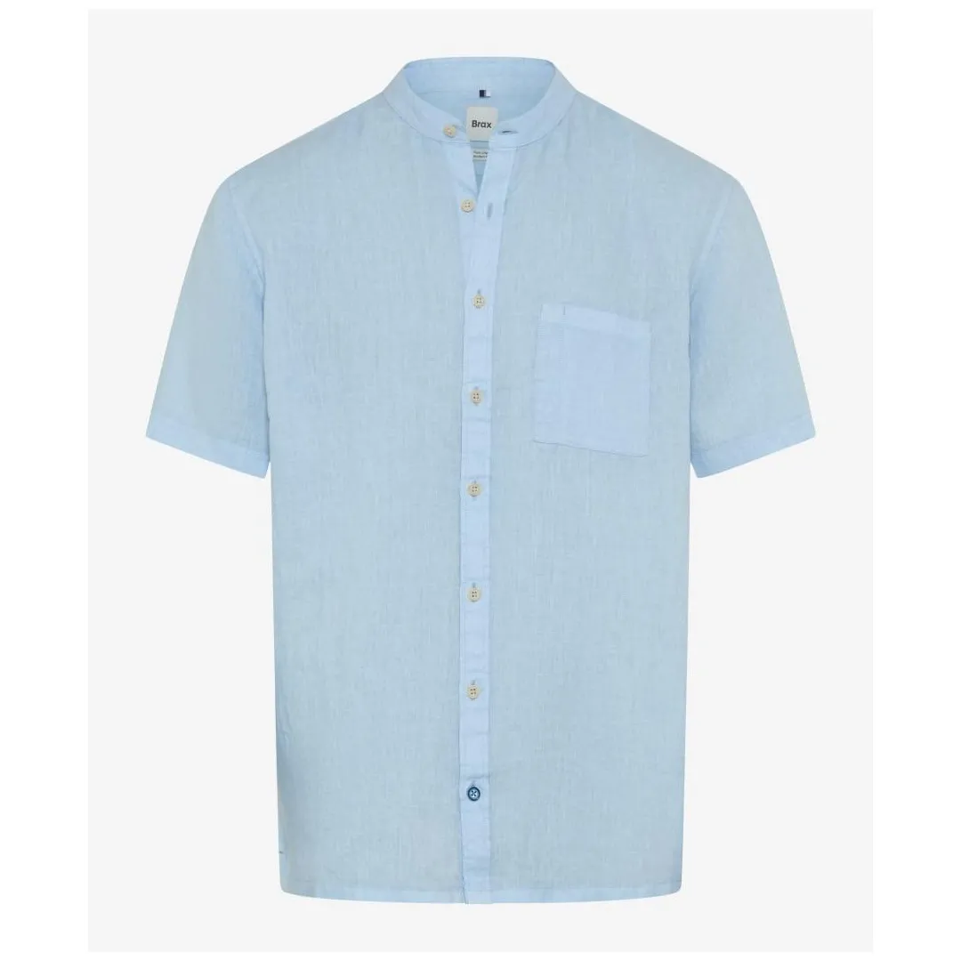 Brax Herren Leinenhemd Style Lionel U blau 463728 74431300 29 sky