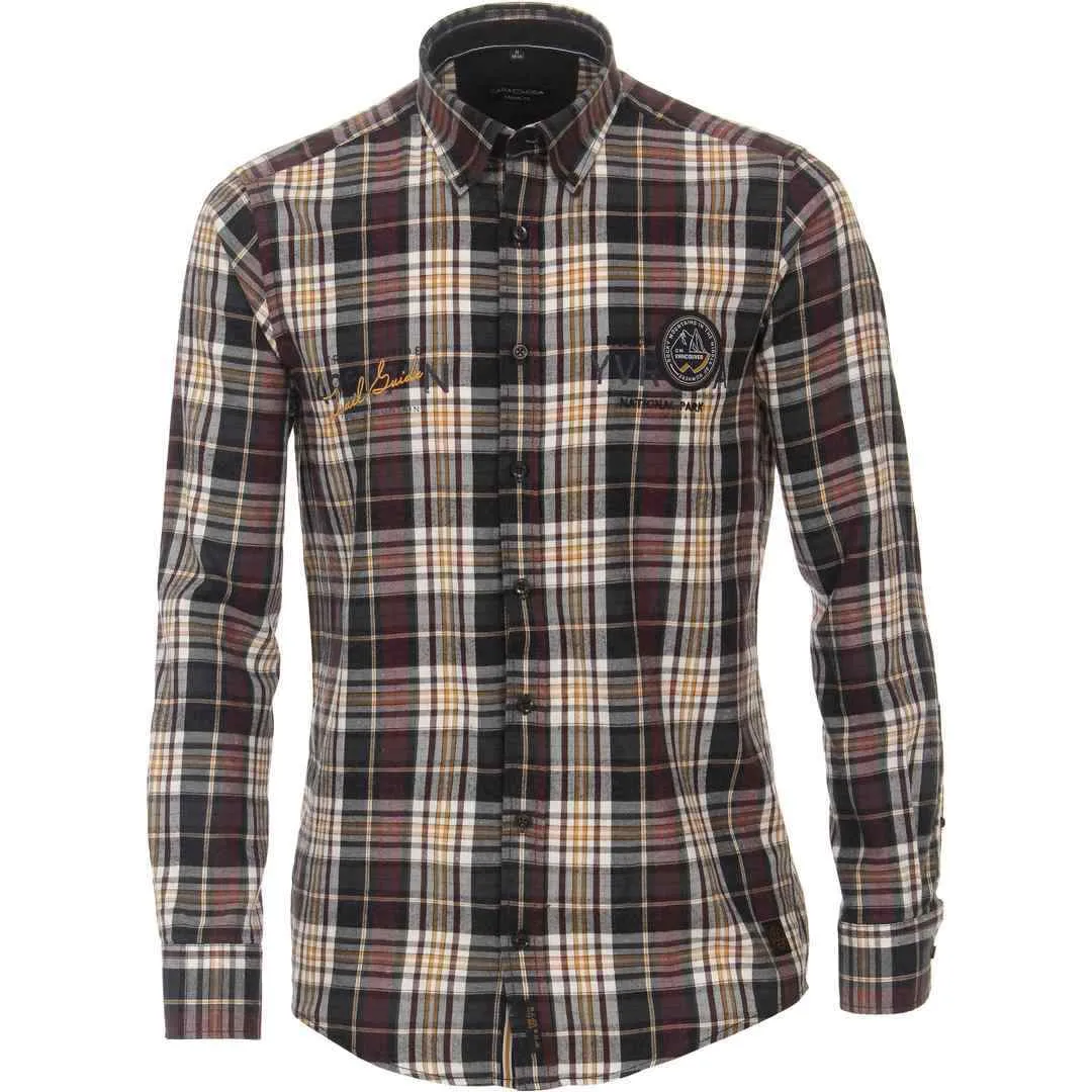 Casa Moda Herren Hemd kariert 423971900 750 anthrazit
