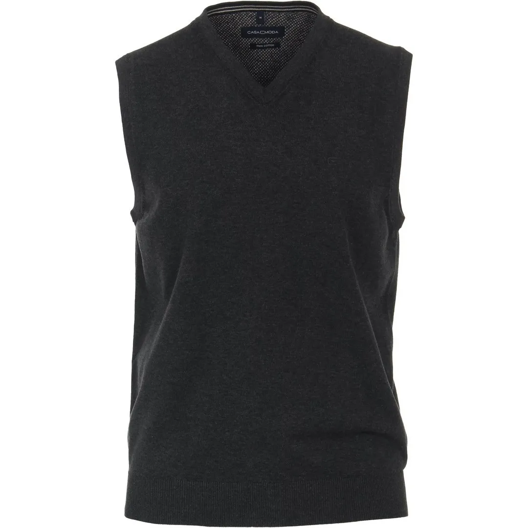 Casa Moda Herren Strick Pullunder grau 004460 782 anthrazit