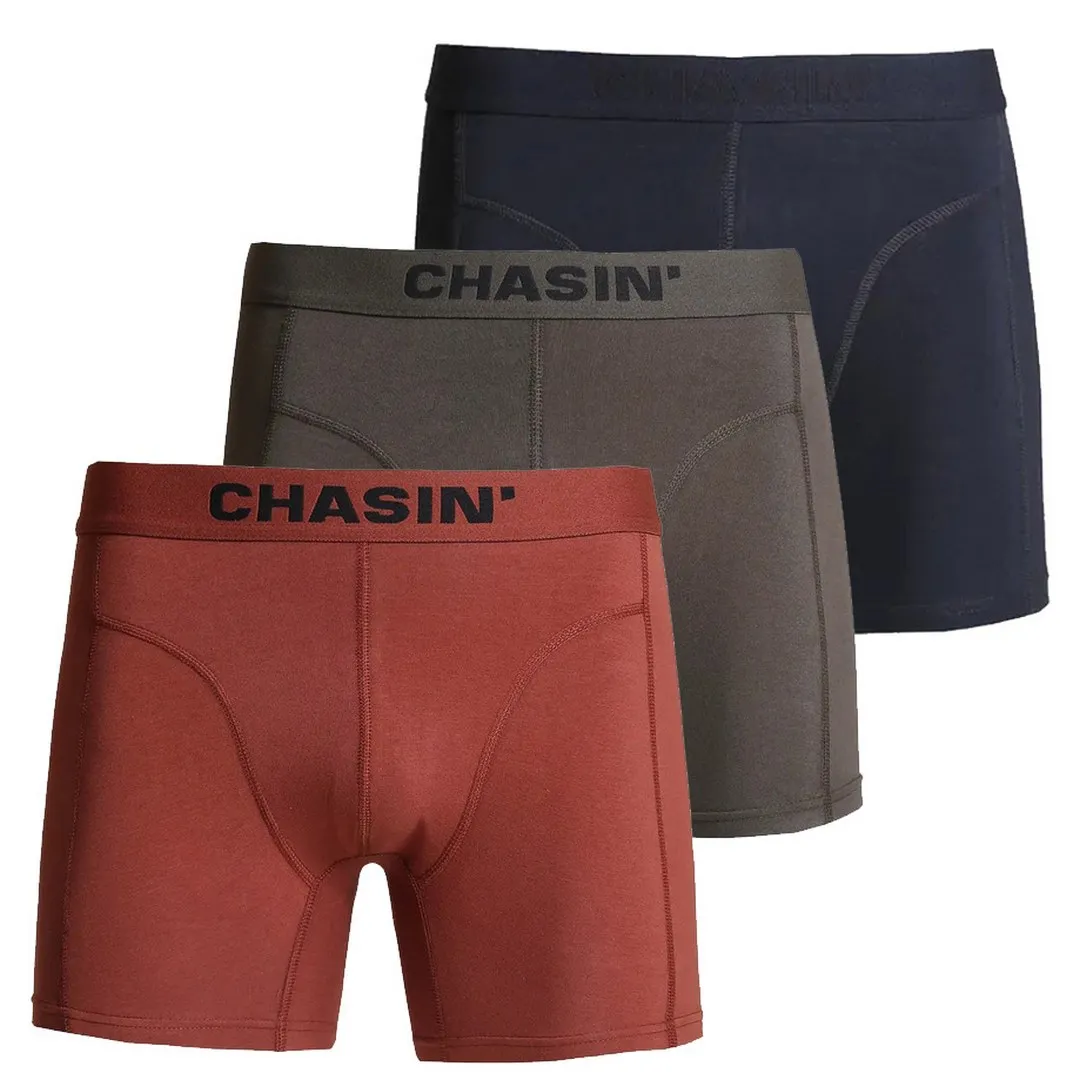 Chasin Herren Boxershort Dreierpack mehrfarbig Thrice Matz 9u00172129 E53 dk. green