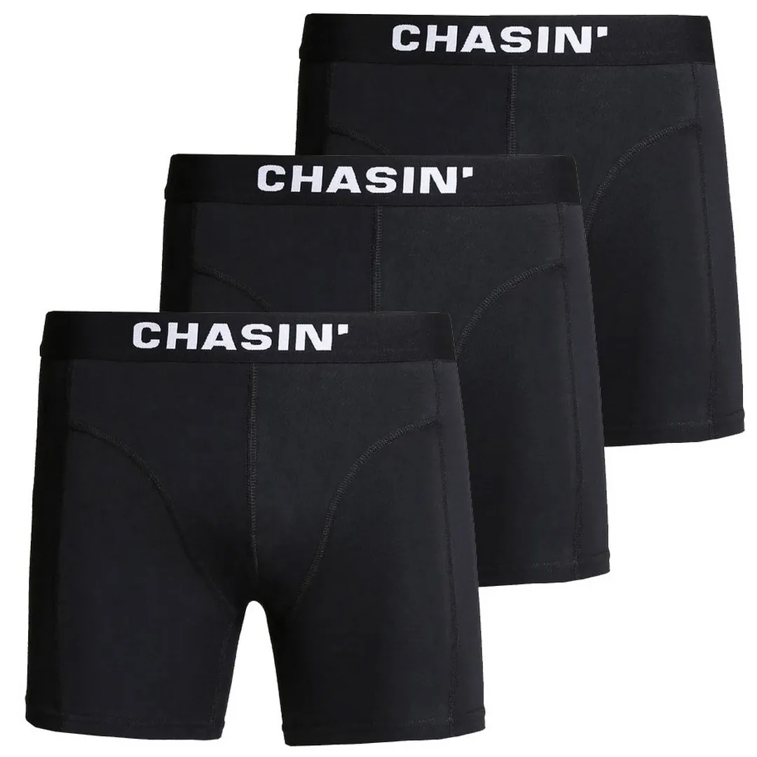 Chasin Herren Boxershort Dreierpack schwarz unifarben Thrice BBB 9U00400037 E90 black
