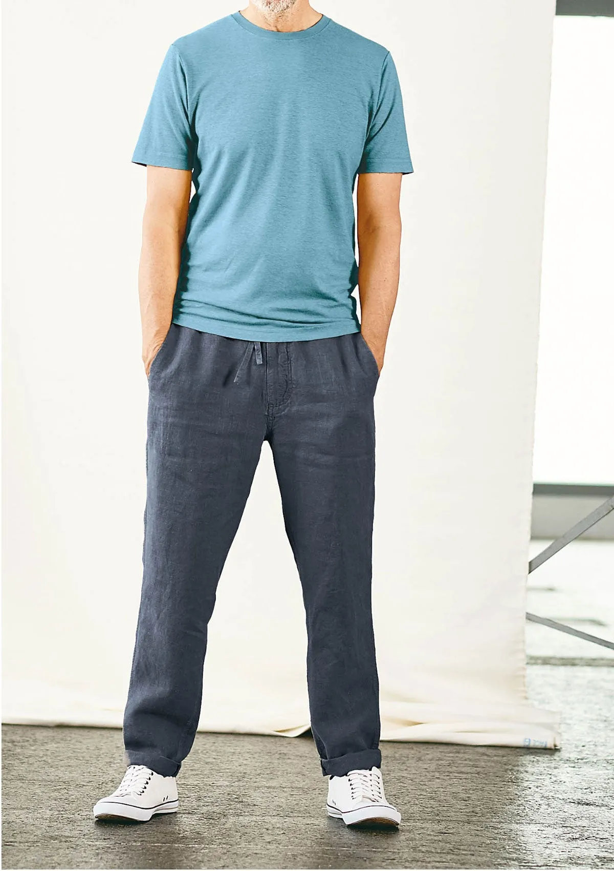 Hempage Herren T-Shirt Ärmel Hanf Bio Baumwolle