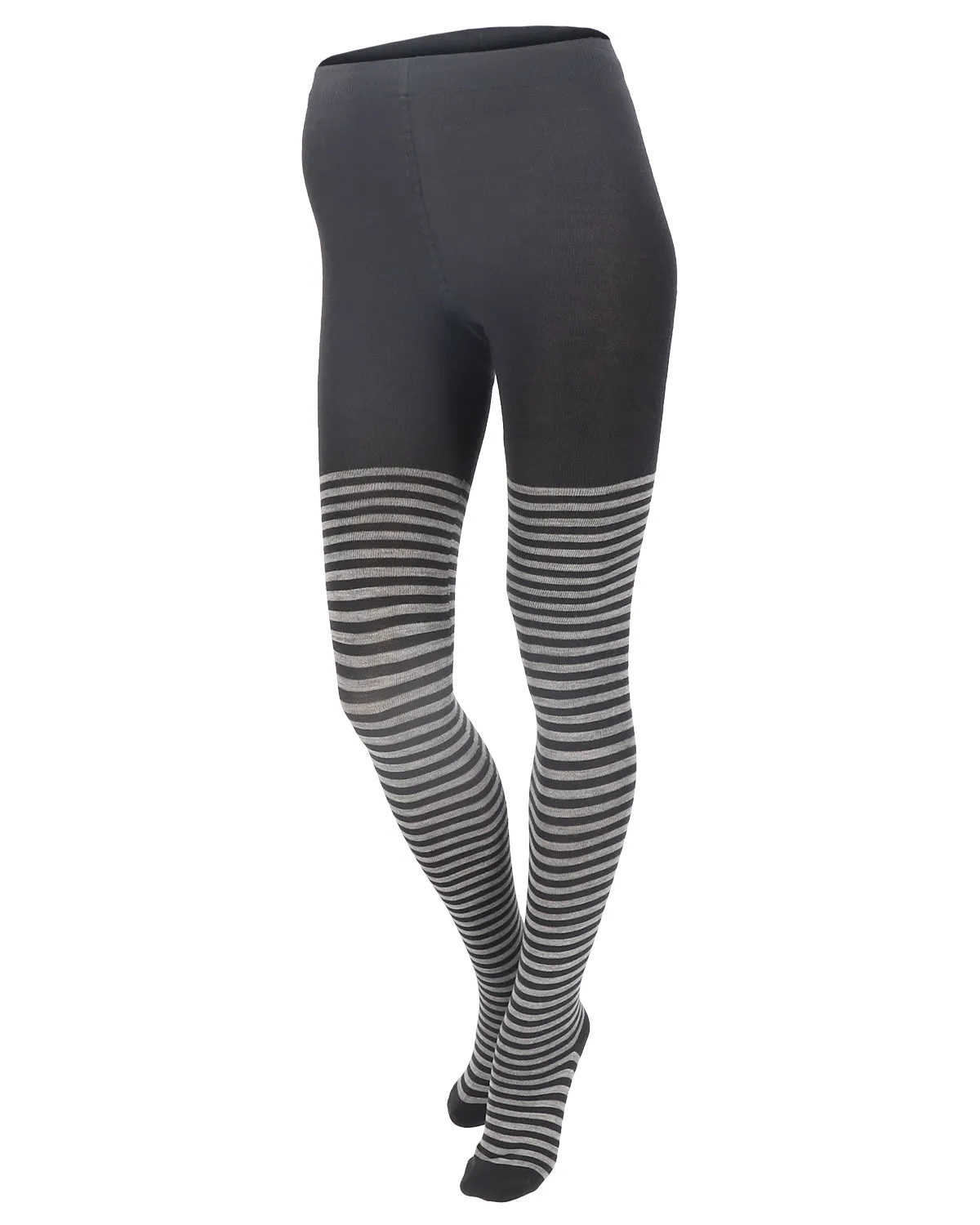 Damen Strumpfhose Ringel kbT Wolle Bio Baumwolle Elasthan