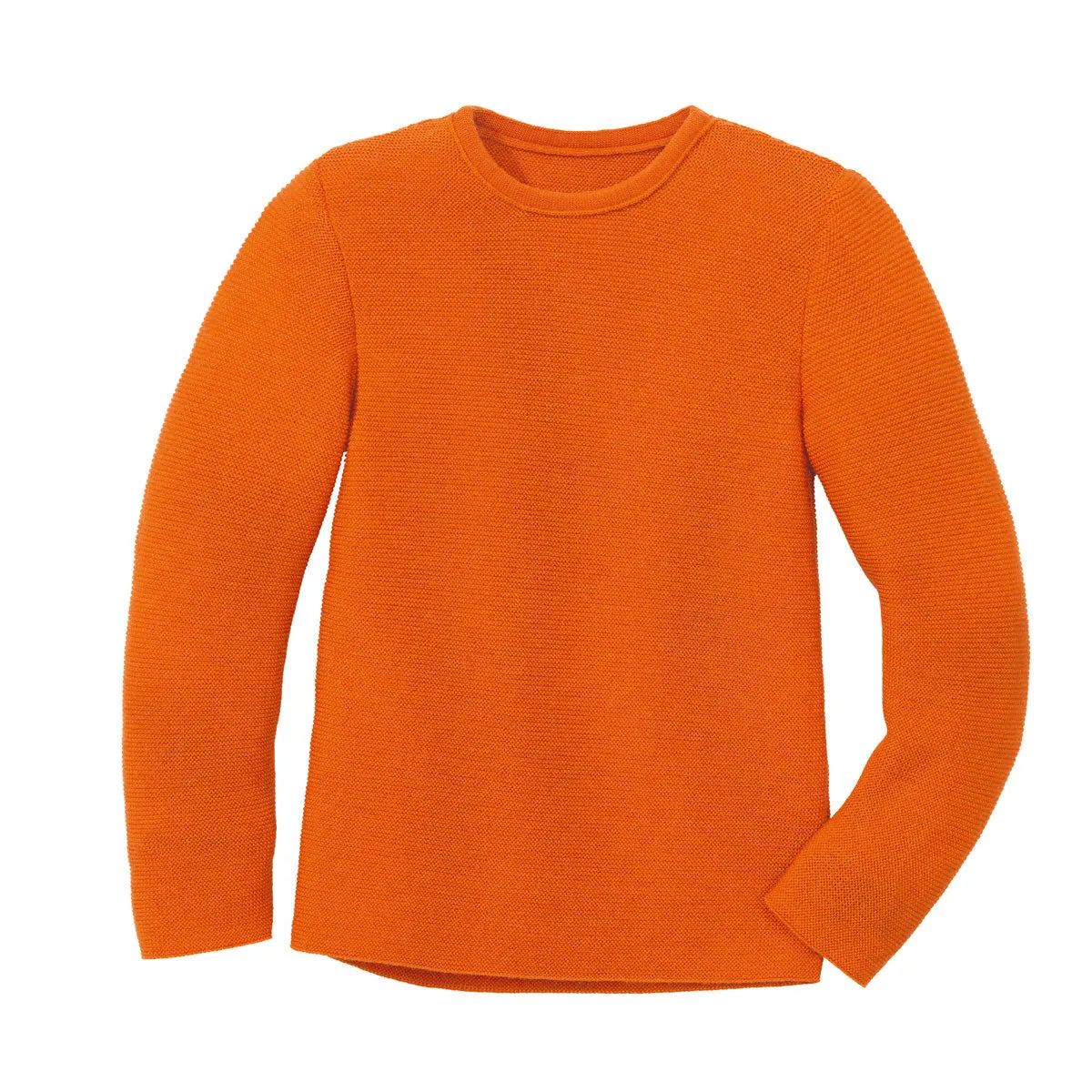 disana Kinder Linksstrick-Pullover Uni kbT-Merinowolle