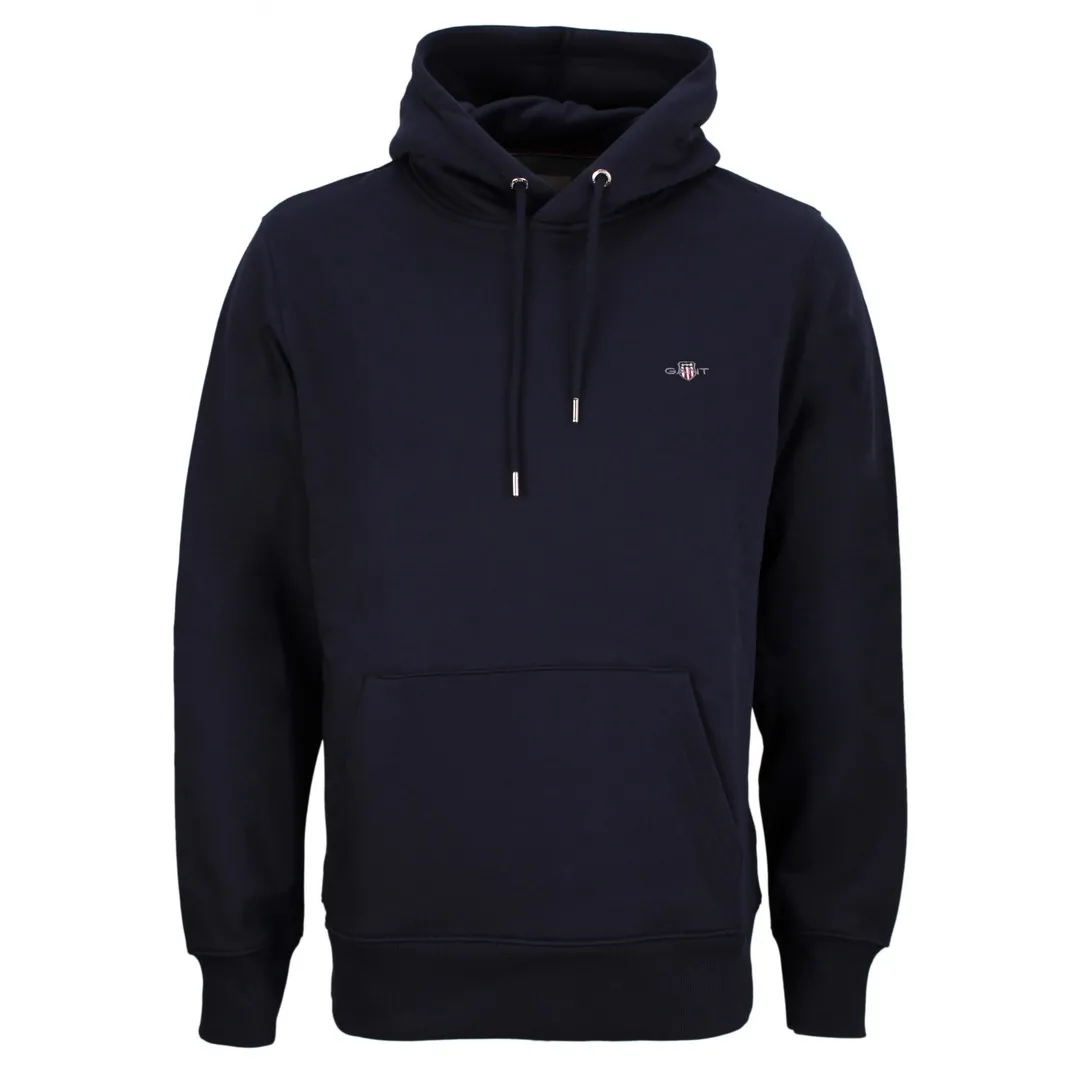 Gant Herren Kapuzenpullover Sweatshirt Hoodie blau 2007058 433 evening blue