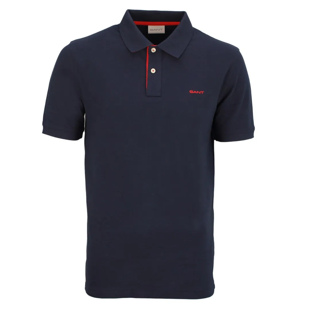 Gant Herren Piqué Poloshirt Regular Fit blau 2062026 433 evening blue