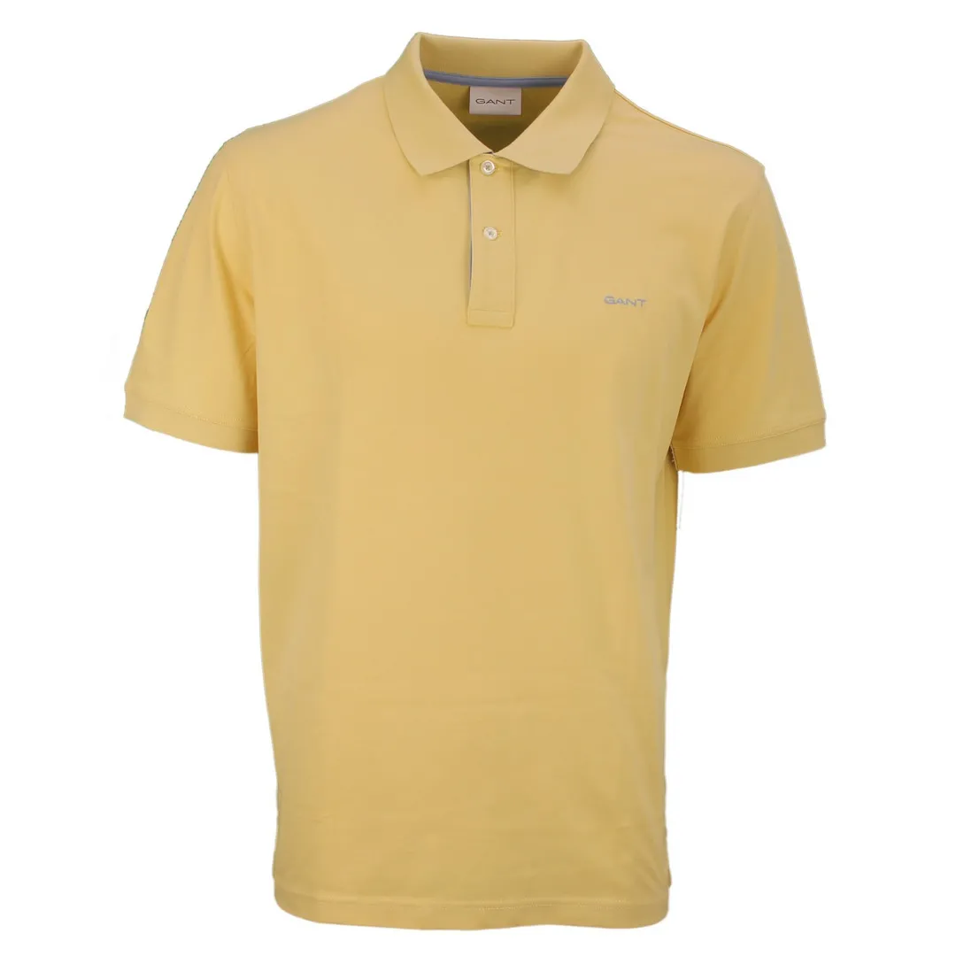 Gant Herren Piqué Poloshirt Regular Fit gelb 2062026 726 dusty yellow