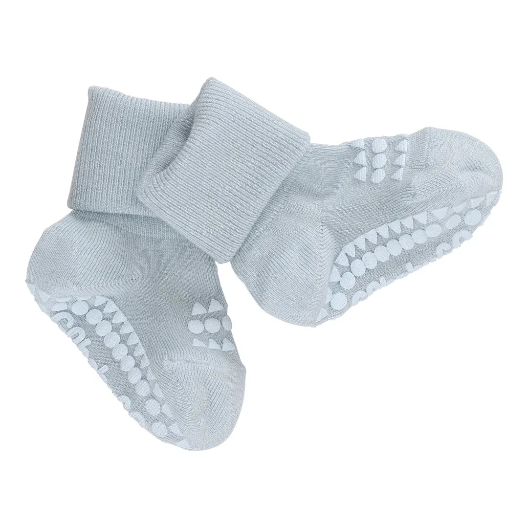 GoBabyGo Rutschfeste Socken aus Bambus, sky blue