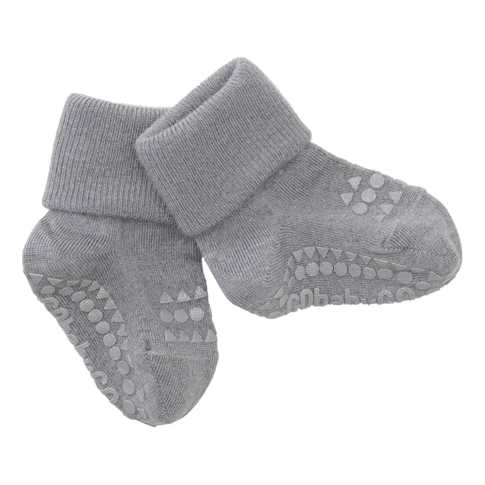 GoBabyGo Rutschfeste Socken aus Merino-Wolle grey melange