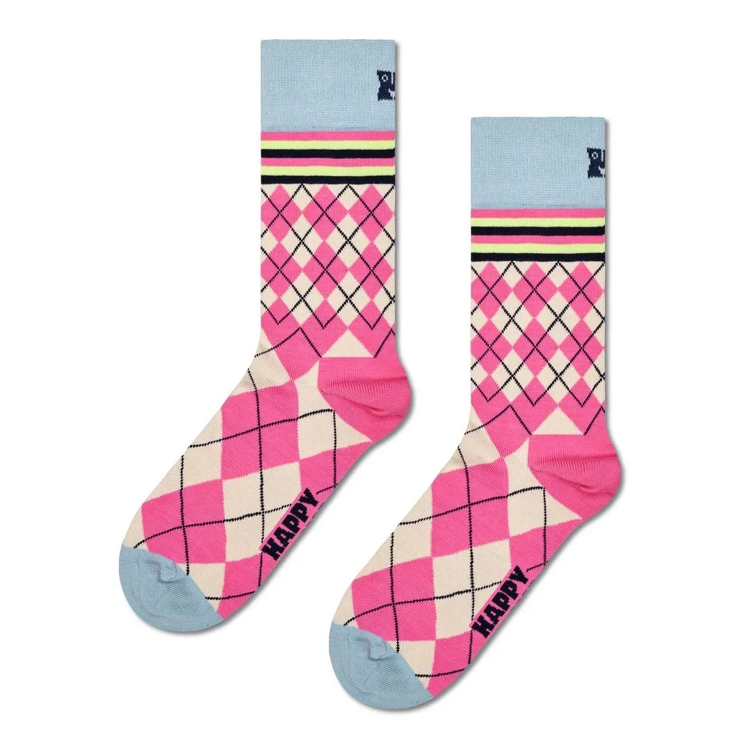 Happy Socks Socken mixed Argyle Muster pink P001872