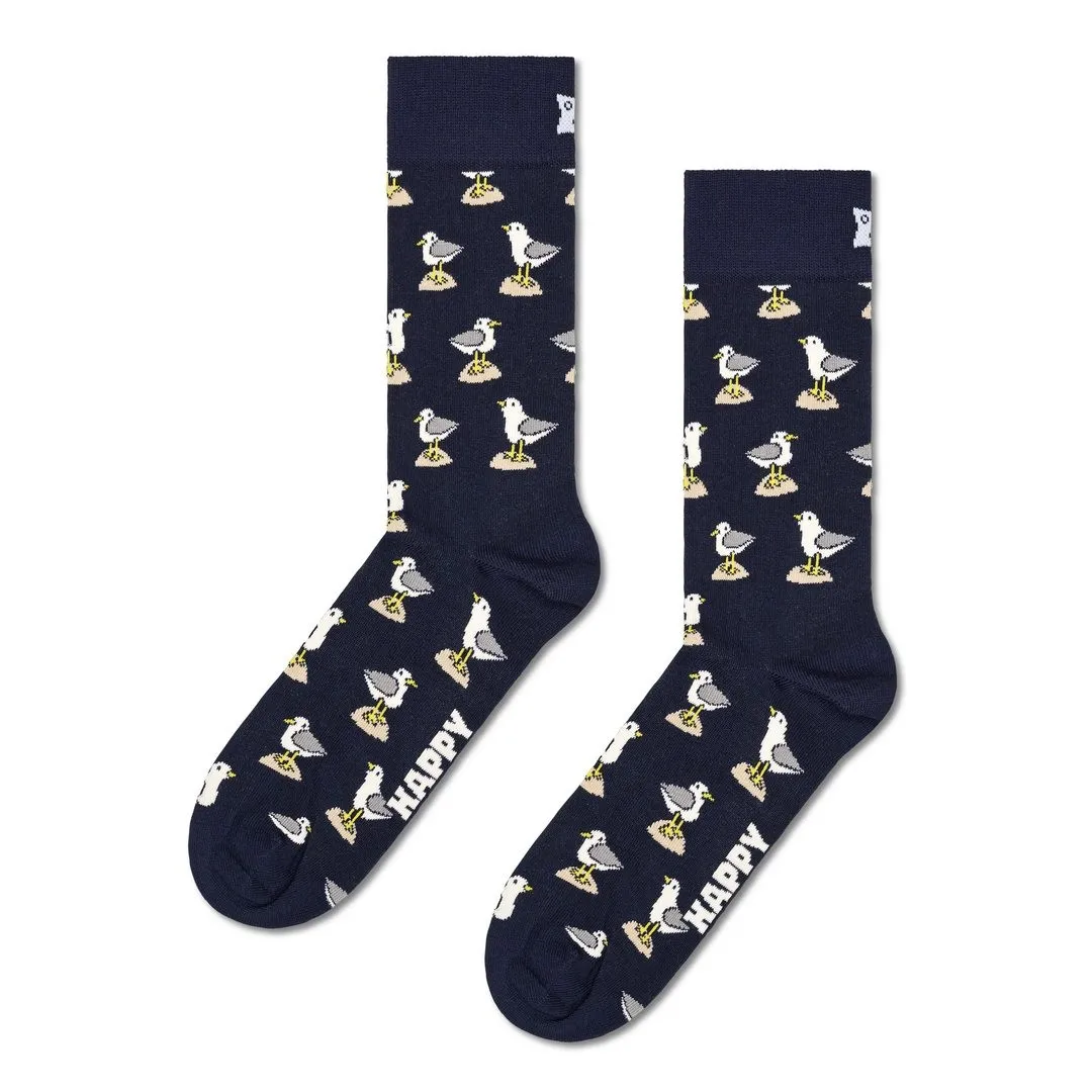 Happy Socks Socken Seagull navy P001160 Möwen blau