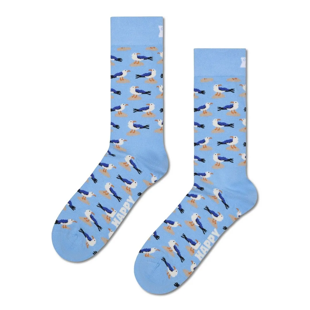 Happy Socks Socken Seagull light blue P003619 Möwen