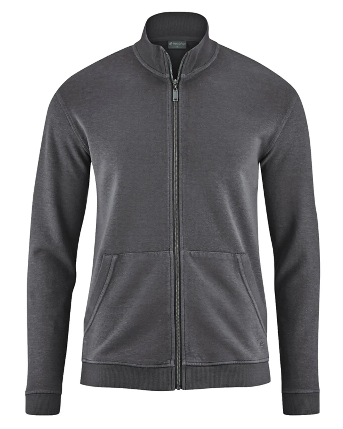 Hempage lässiger Zipper Sweat Jacket Hanf Bio Baumwolle