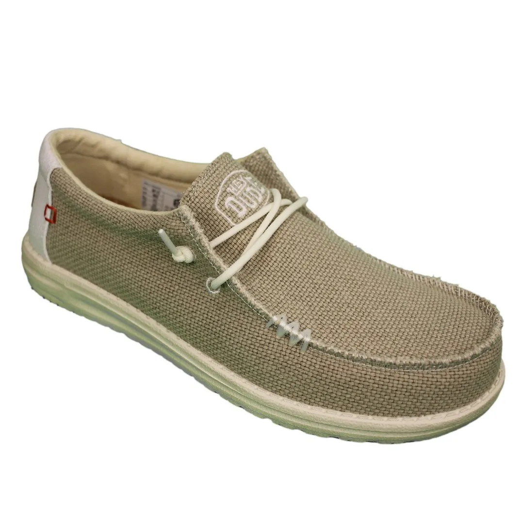Hey Dude Herren Schuhe Canvas Sneaker wally braided beige HD40003
