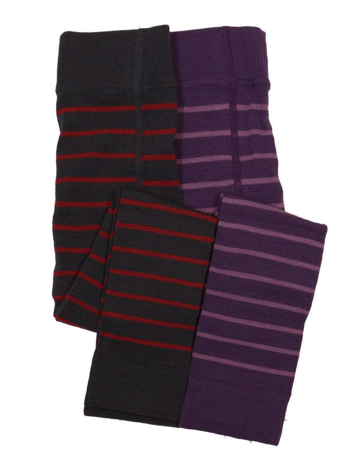 Kinder Leggings geringelt Schurwolle Baumwolle mit Elasthan