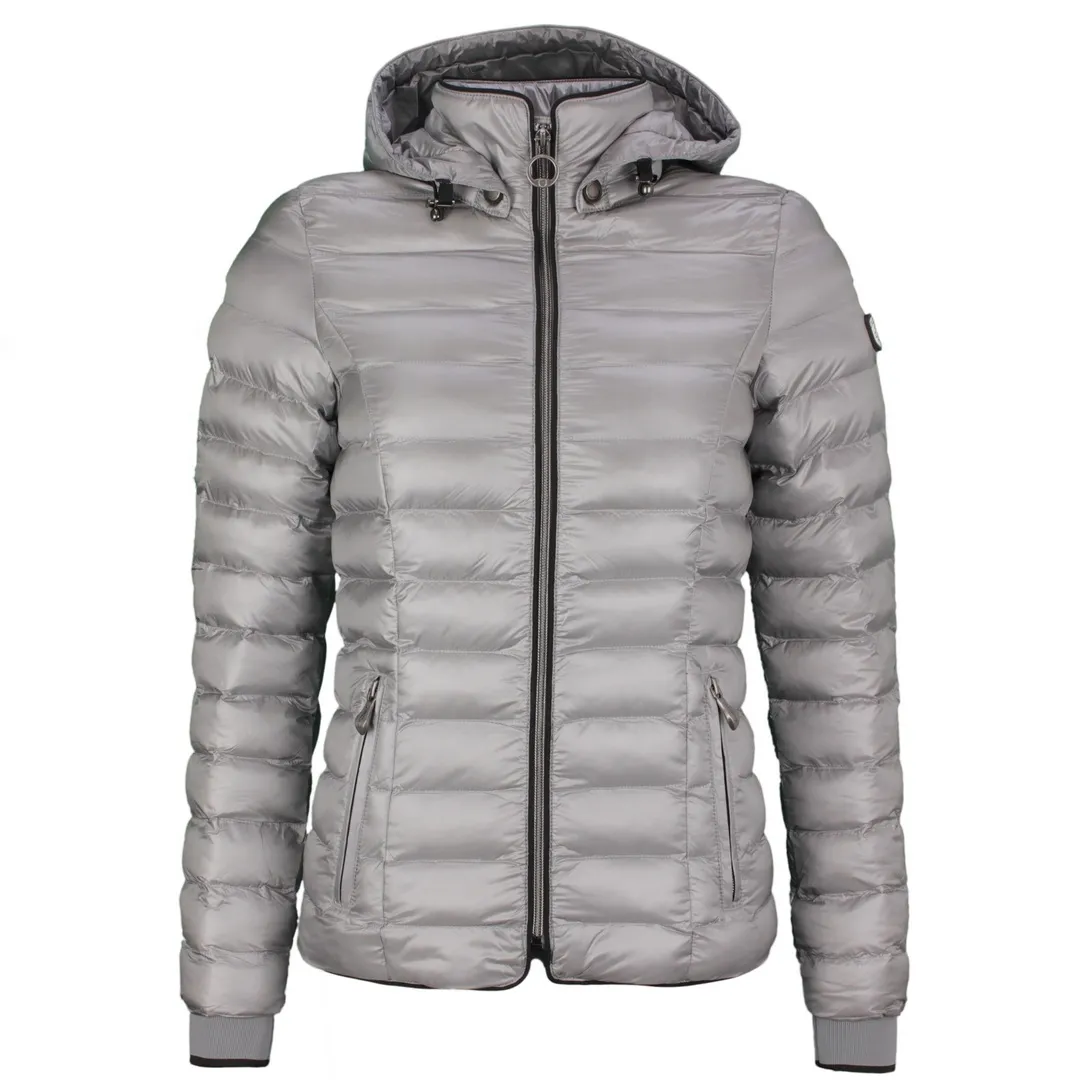 Wellensteyn Damen Steppjacke Italy Hood grau gesteppt ITALH 1001 silver