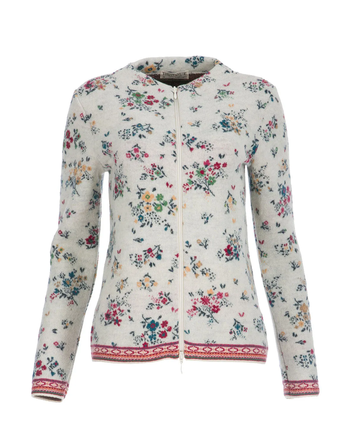 Dunque Damen Jacquard Walk Jacke kbT Wolle Bio Baumwolle