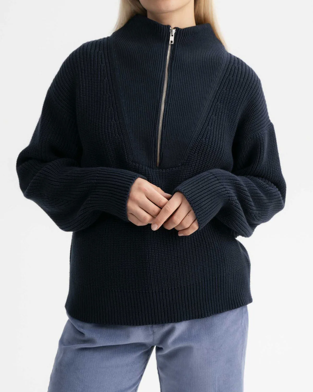 Mela Damen Rippstrick Troyer Bio Baumwolle