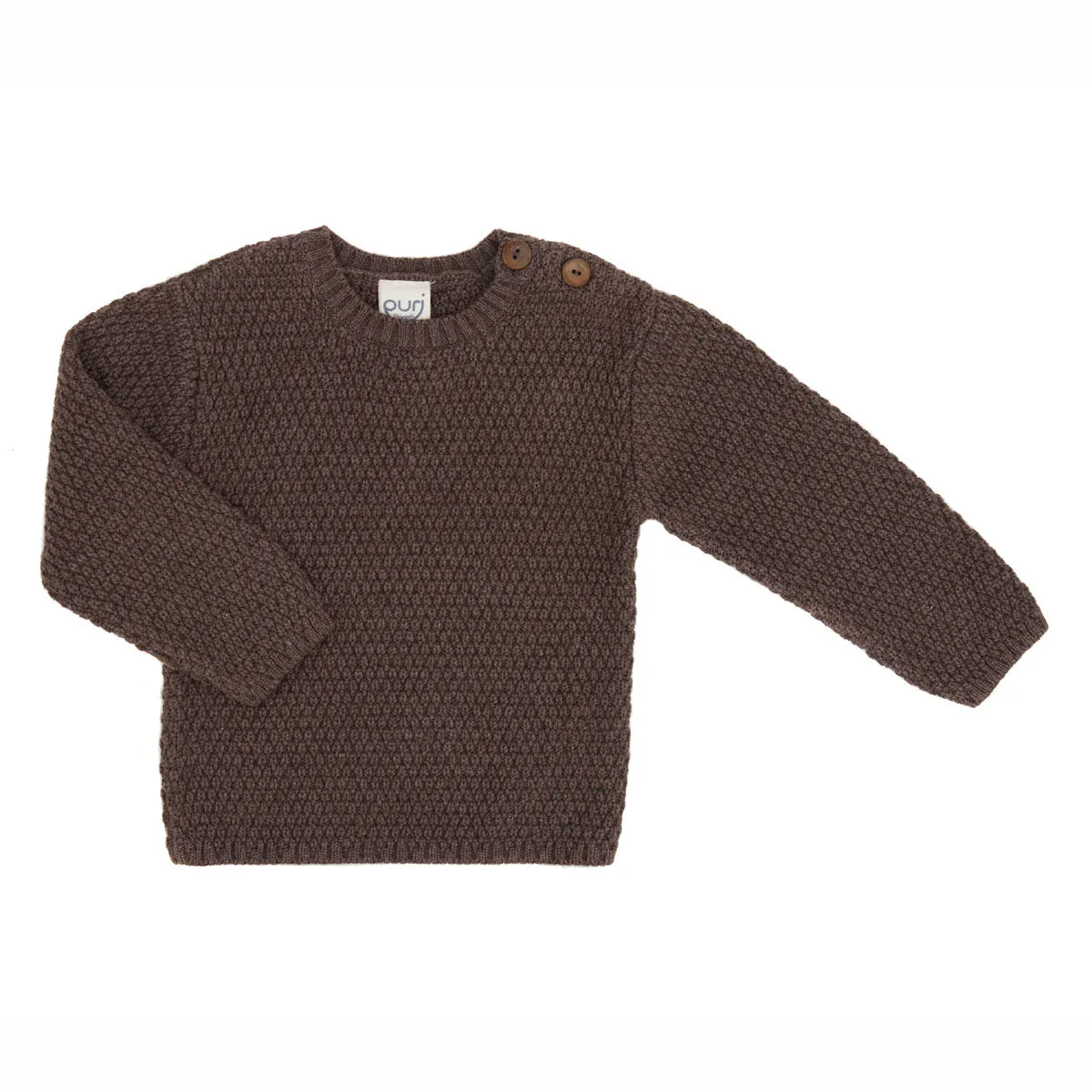 Puri Organic Kinder Pullover Struktur Bio Baumwolle Wolle