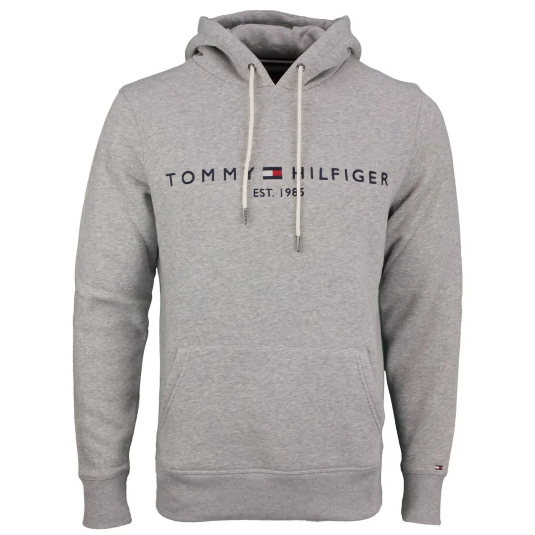 Tommy Hilfiger Core Tommy Logo Hoody Kapuzen Pullover Pulli grau MW0MW10752 501 cloud