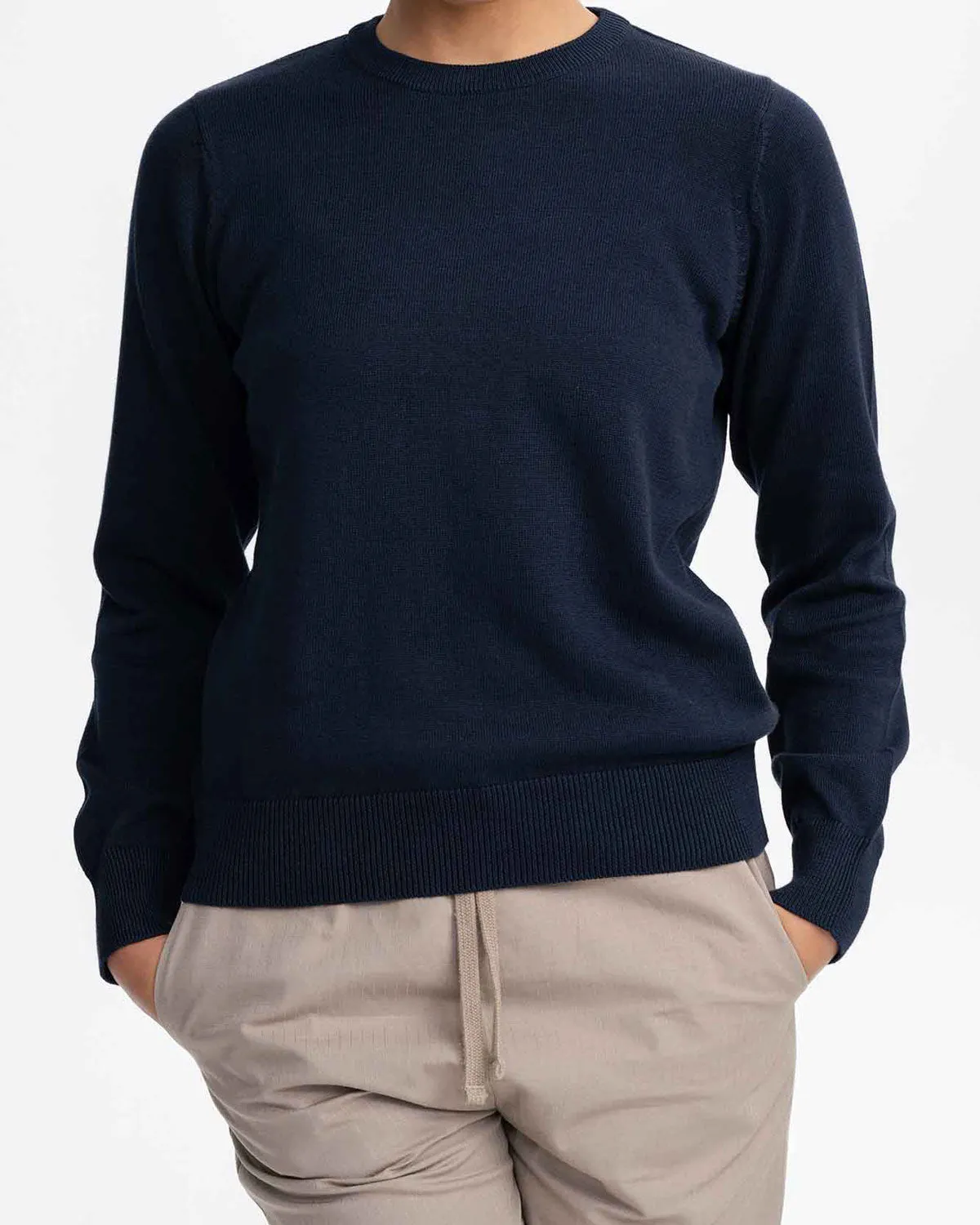 Mela Damen Leichter Feinstrick Pullover Bio Baumwolle