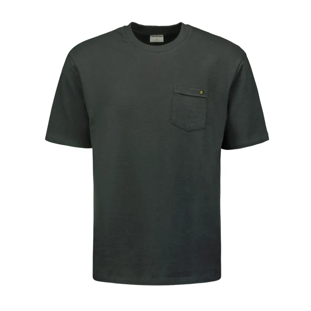 No Excess Herren T-Shirt Oversize grau 23360341 124 dark steel