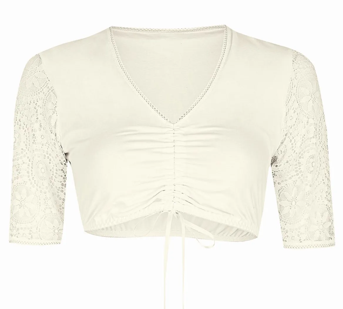 Nina von C Damen Dirndlbluse halbarm