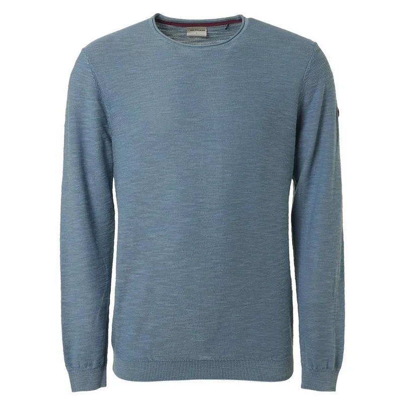 No Excess Herren Strickpullover blau 19211104SN 030 blue