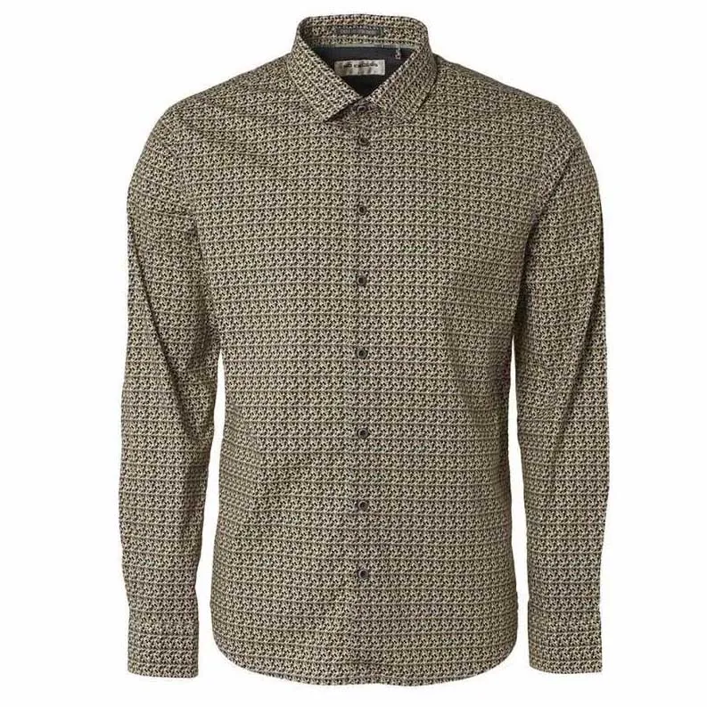 No Excess Herren Hemd braun schwarz 22451120 020 black