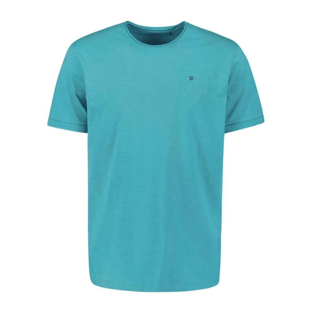 No Excess Herren T-Shirt Crewneck Slub blau 27360102SN 039 seablue