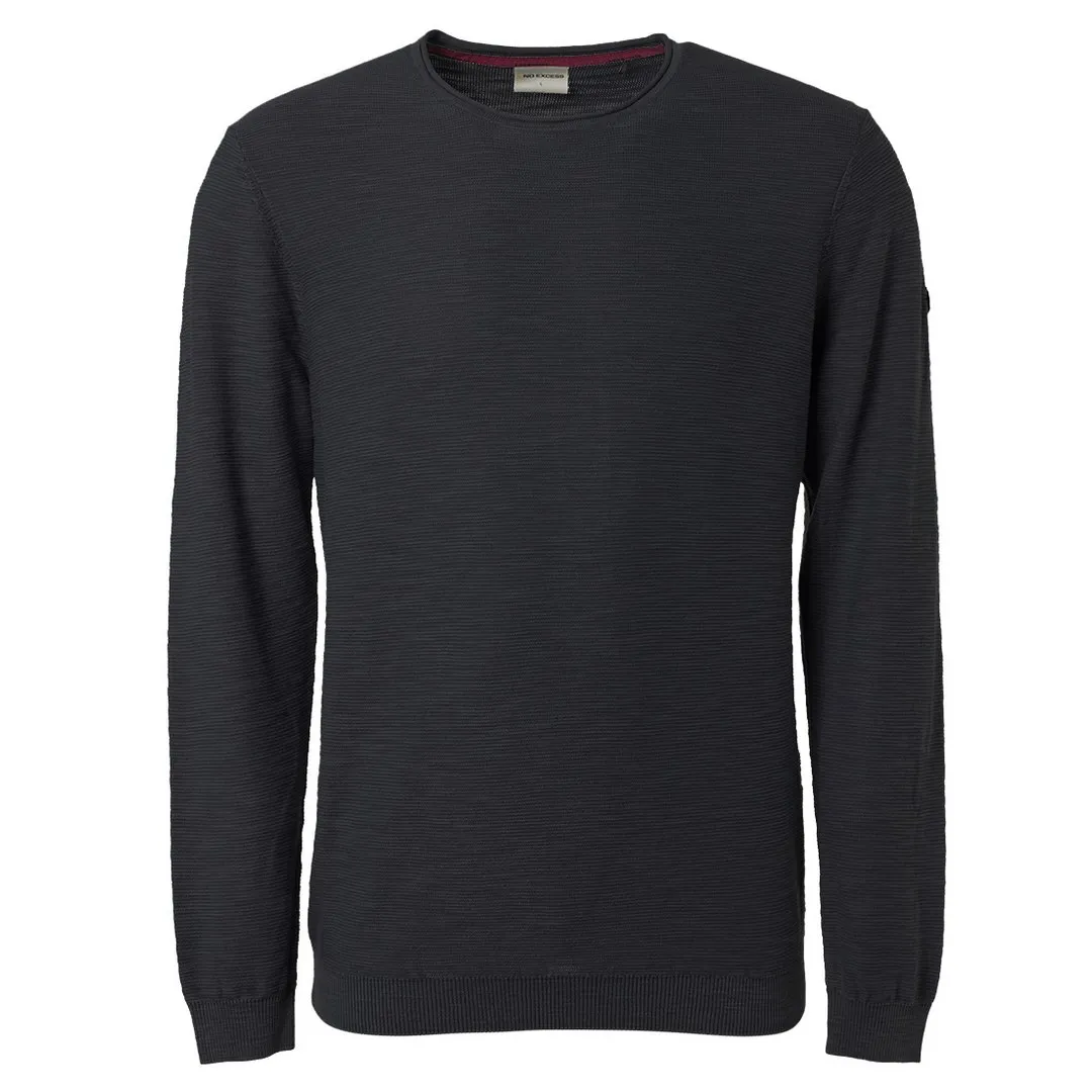 No Excess Herren Strickpullover schwarz 19211104SN 020 black