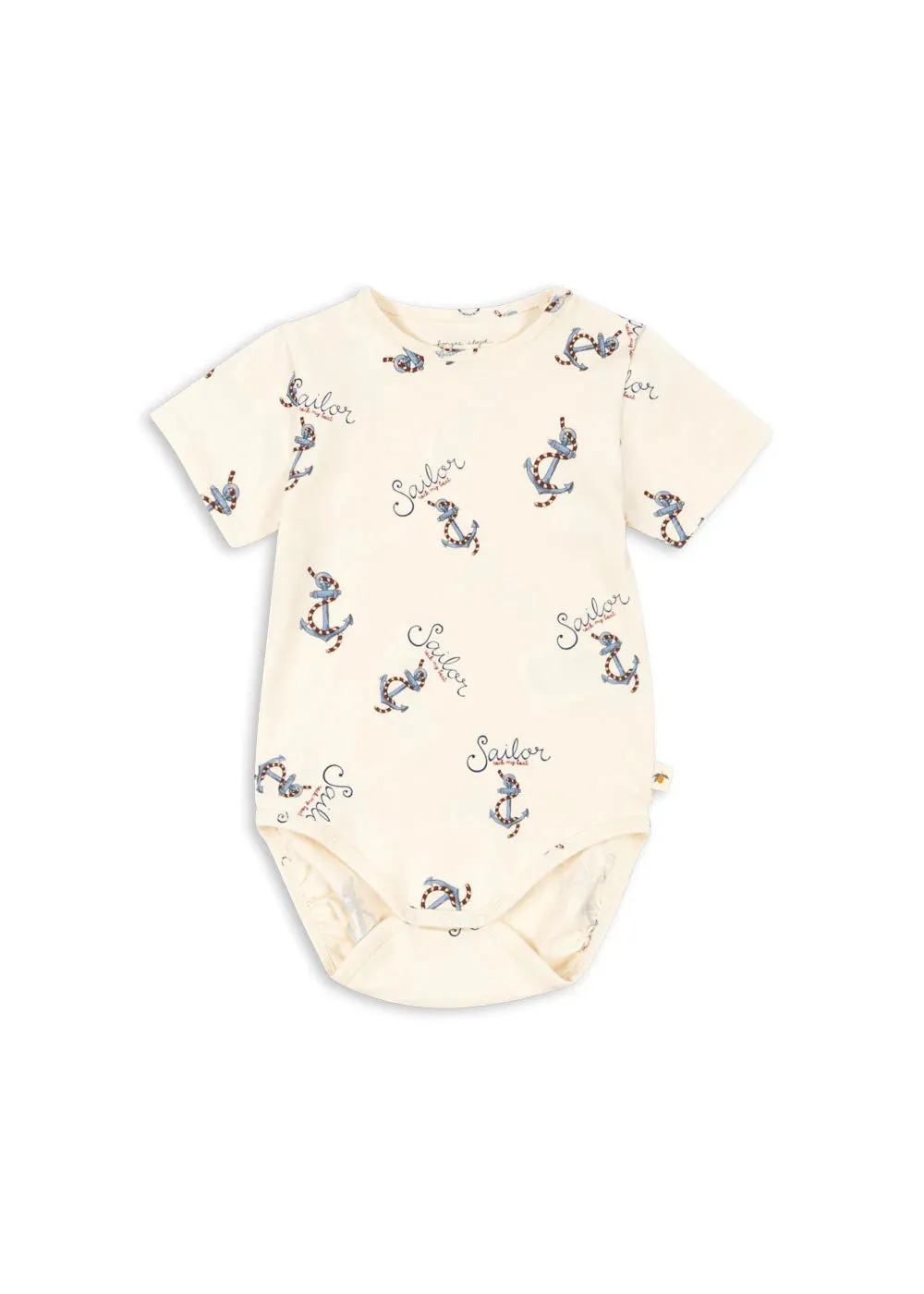 Konges Slojd Basic Romper, Kurzarm, Body GOTS Rock my Boat, Sailor